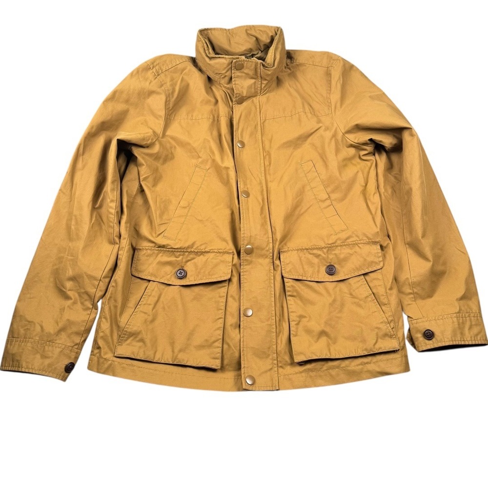 Gap Men's Canvas Utility Field Jacket Hidden Hood  Amber‎ Brown Size L 687